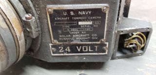 WWII US Navy Solar Vought Aircraft Torpedo Camera Type 1 panoramic military 3