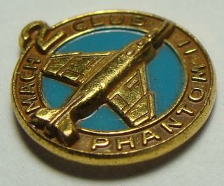 Rare Phantom II “MACH 2 CLUB” Lapel Pin McDonnell Douglas F4 Vietnam War Era 3