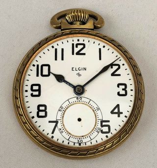 Elgin 575 16 Size 15 Jewel Pocket Watch 10k Rolled Gold Case Parts