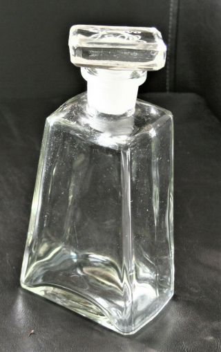 Rare Vintage Heavy Glass Bottle Cuervo 1800 With Ground Glass Stopper