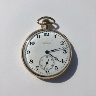 Solid 14k Gold Waltham Pocket Watch - 100 Years Old