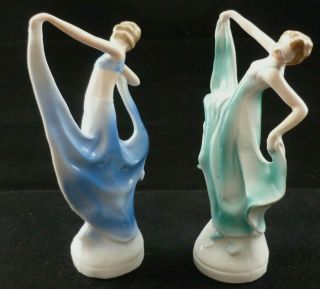 Art Deco Porcelain Dancing Lady Figurines 4