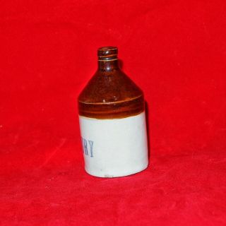 Antique Miniature Stoneware Dentist Apothecary MERCURY Bottle Jug 2