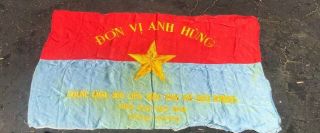 Vietnam War Nva Flag 44x26,  Vc,  Nlf,  North,  Army,  Battle,  Force,  Don Vi Anh