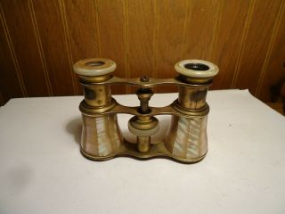 Antique J.  H.  Ullenbruch Buffalo Ny Mother Of Pearl Opera Glasses