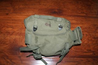 Vtg Us Army Field Pack Combat M - 1956 Bag 12x12x6in