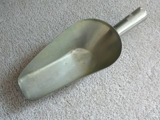 Jacobs Bros - Antique White Dairy Or Nickel Brass Candy Country Store Scoop