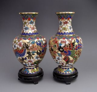 A Delicate Chinese Cloisonne Vase - - Flower F02