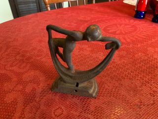 Art Deco Nouveau NUDE LADY DANCER LAMP BASE cast iron 6 