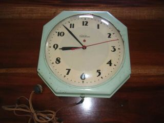 Vintage Antique Warren Telechron Art Deco Wall Clock