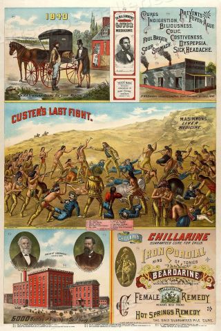 1880s Patent Quack Medicine Vintage Style Advertising Poster - 16x24