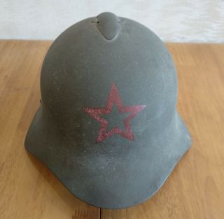 Ussr Rkka Ssh - 36 Steel Helmet Red Army Rare Restoration 58 (3) Head Size