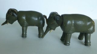 2 Schoenhut Small Elephants Humpty Dumpty Circus Toy Vintage 5
