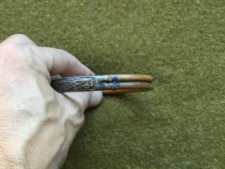 1920s era Silver and Bamboo Chinese Bracelet Handmade Workmanship 5