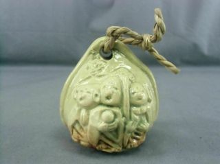 Japanese Clay Bell Dorei Ksitigarbha Mizo Hand Made Vtg Pottery Six Lucky Dr134