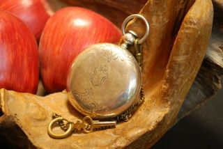 1866 CIVIL WAR COIN SILVER POCKET WATCH AMERICAN WATCH CO WILLIAM ELLERY 11J 18s 2