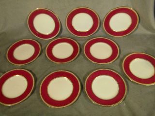 EXQUISITE SET 10 OLD WEDGWOOD ULANDER RUBY POWDER 8 