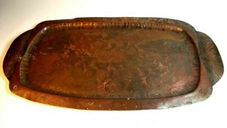 Craftsman Arts & Crafts Copper Hand Wrought Oval Tray