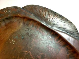 CRAFTSMAN ARTS & CRAFTS COPPER HAND WROUGHT OVAL TRAY 2