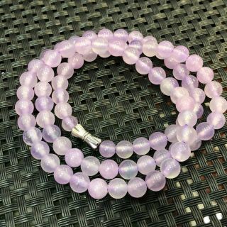 Chinese Pink Jadeite Jade Beads Handwork Rare Collectible Noble Lady 