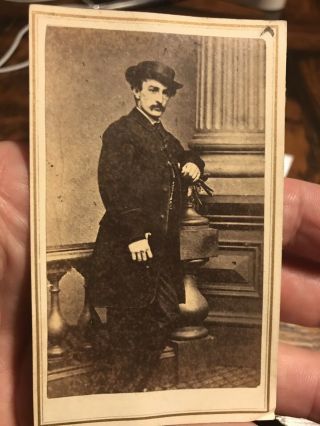 Antique 1860’s Cdv Photo John Wilkes Booth Civil War Lincoln Assasin Orleans