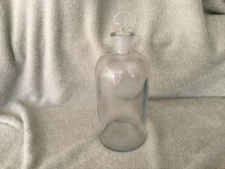 Vintage T.  C.  W.  Co.  Apothecary Bottle 8 1/2 With Ground Stopper