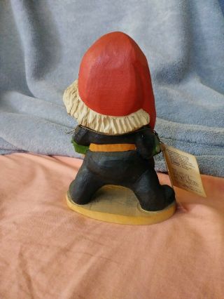 HENNING Engelsen Hand Carved Wood NISSE TROLL Vintage Rare with Tag Gnome 2