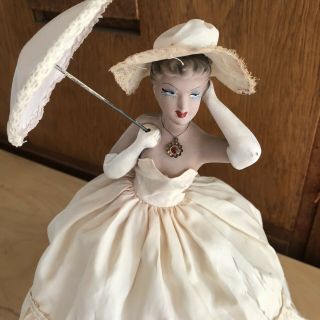 Barbie Ceramic Lady With Crinoline Lamp