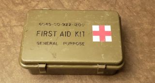 Awesome Vintage 6545 - 00 - 922 - 1200 Military Collectable First Aid Kit Full