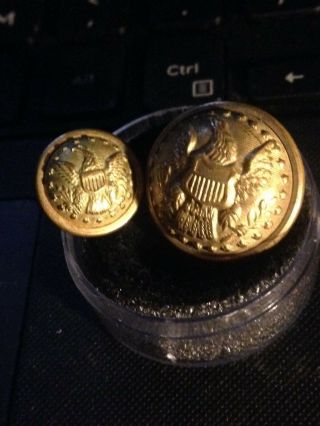 Two Early Civil War General Staff Coat & Cuff Buttons