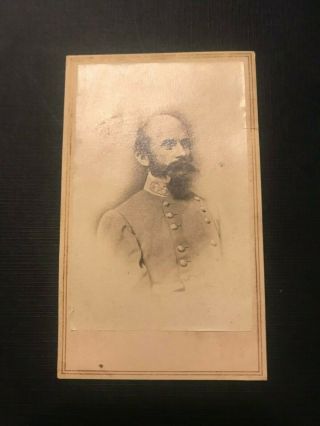 Confederate General Richard Ewell Cdv Civil War Soldier - E & H.  T.  Anthony Photo