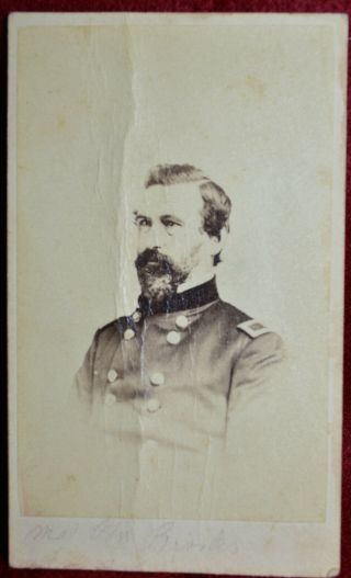 Cdv Civil War Photograph - Brig.  General W.  T.  H Brooks By E.  A.  Anthony