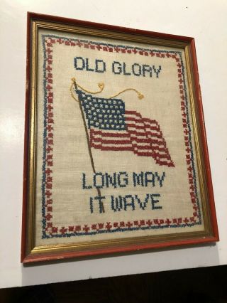 44 Star Usa Flag Patriotic Sampler Old Glory Long May It Wave Worth Look