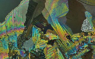 Vintage Microscope Slide For Polarized Light Potassium Thiocyanate