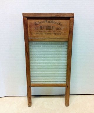 Vintage National Washboard Co.  Glass No 864,  Made Is Usa - Domestic Science