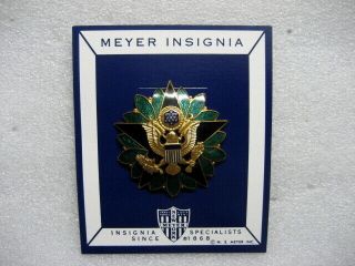 . Us Army General Staff Identification Badge,  By Meyer Ny