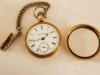 Antique 1888 ELGIN Victorian Gold G.  F.  Gents 11J Pocket Watch 18s, 2