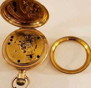 Antique 1888 ELGIN Victorian Gold G.  F.  Gents 11J Pocket Watch 18s, 6