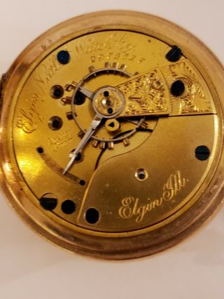 Antique 1888 ELGIN Victorian Gold G.  F.  Gents 11J Pocket Watch 18s, 8