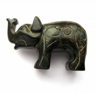 3.  0 " Hongshan Culture Natural Jade Hand - Engraving Elephant Amulet Statues D120