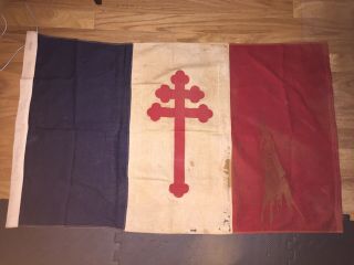 Ww2 Wwii France French Battle Flag Banner