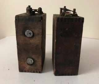 2 Antique Ford Model A / Mod T Wood Battery / Ignition Coil Old Vintage Rat Rod 5