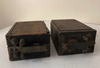 2 Antique Ford Model A / Mod T Wood Battery / Ignition Coil Old Vintage Rat Rod 7