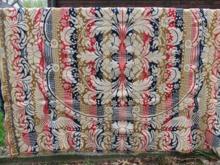 1858 A.  Frey Signed Jacquard Woven Coverlet,  Blanket,  Throw