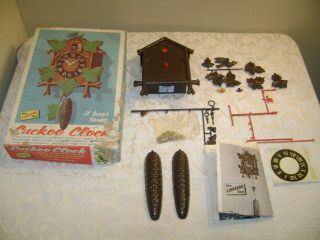 Vintage Lindberg Plastic Model Cuckoo Clock Kit