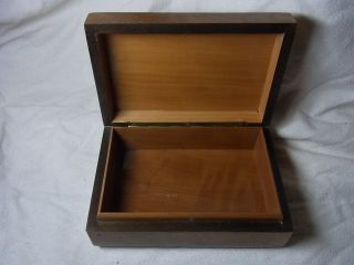 Vintage German Wood Box with Inlaying Church D 4