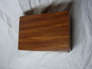 Vintage German Wood Box with Inlaying Church D 5