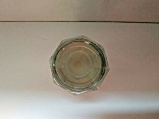 Vintage Glass Apothecary Pharmacy Clear Jar 50 ml DIBASOLUM,  Crystal Cap 4