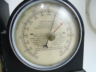 Antique Art Deco Cantilever Hygrometer Swift & Anderson Bakelite Thermometer Vtg 2