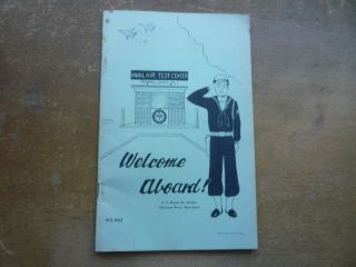 Vintage Rare Welcome Aboard Pamphlet Us Naval Air Station Patuxent River,  Md